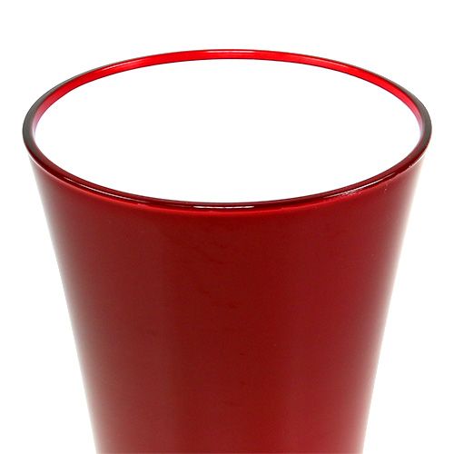Article Vase “Fizzy” Ø13,5cm H20cm rouge, 1pièce
