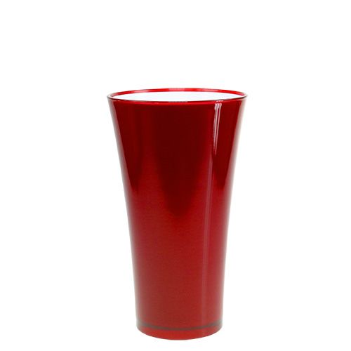 Floristik24 Vase “Fizzy” Ø16cm H27cm rouge, 1 pièce