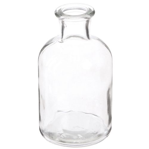 Vase bouteille en verre vase bouteille en verre transparent Ø5,5cm H10cm 6 pcs