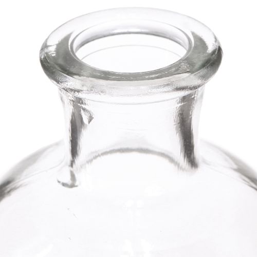 Floristik24 Vase bouteille en verre vase bouteille en verre transparent Ø5,5cm H10cm 6 pcs