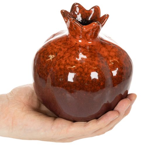 Décoration en céramique en forme de grenade, brillante, 14 cm | Floristik24.be
