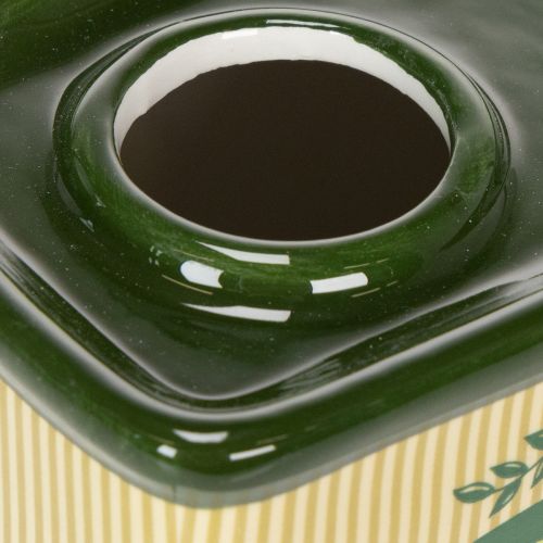 Article Vase à huile d'olive en céramique - Décoration de table idéale pour les fleurs séchées, 18 cm