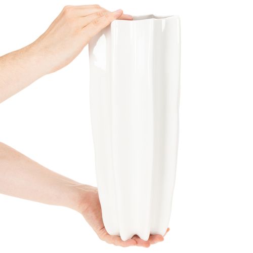Vase à fleurs cannelé, vase décoratif moderne 38 cm | Floristik24.be