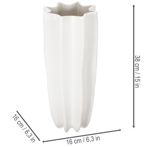 Vase à fleurs cannelé, vase décoratif moderne 38 cm | Floristik24.be