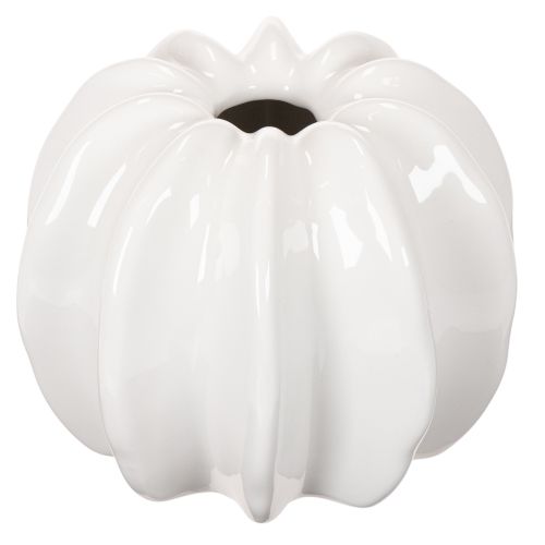 Vase en céramique en forme de citrouille, blanc, décoration intérieure, 15 cm acheter | Floristik24.be