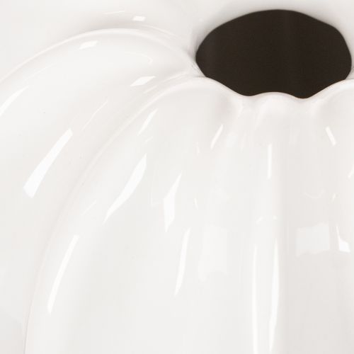 Vase en céramique en forme de citrouille, blanc, décoration intérieure, 15 cm | Floristik24.be
