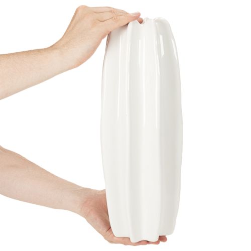 Vase côtelé, vase moderne en céramique pour fleurs séchées, 40 cm | Floristik24.be