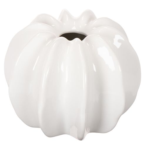 Vase décoratif en forme de citrouille, finition brillante, décoration automnale pour le salon, 19 cm