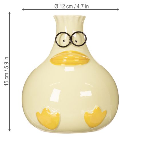 Article Vase figurine canard, céramique, design joyeux, idéal pour les intérieurs modernes, 15 cm, lot de 2