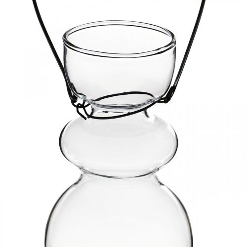 Article Mini vases en verre pour support suspendu bulbeux H11/11,5cm lot de 2