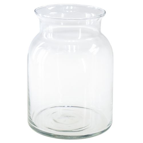 Vase décoratif en verre lanterne verre clair Ø18,5cm H25,5cm