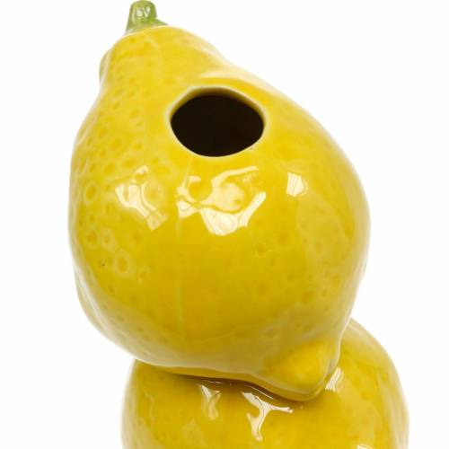 Floristik24 Vase à fleurs décoration d&#39;été vase décoratif en céramique citron H20cm