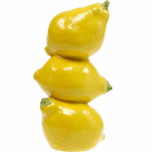 Floristik24 Vase à fleurs décoration d&#39;été vase décoratif en céramique citron H20cm