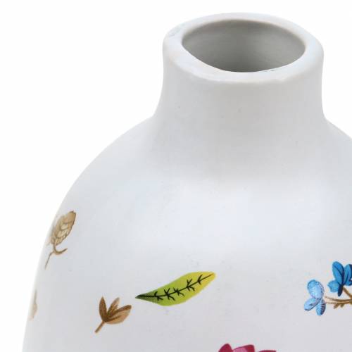 Floristik24 Vase décoratif floral blanc Ø11cm H17,5cm