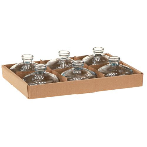 Article Vases bombés en verre Vase déco teinté bleu Ø9cm H6cm 6pcs