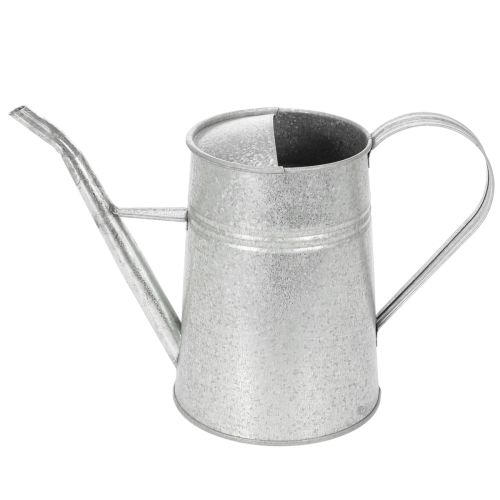 Arrosoir décoratif galvanisé, métal gris, style vintage, 1,7 L, H 23 cm, idéal pour les décorations florales et les jardinières élégantes. | Floristik24.be