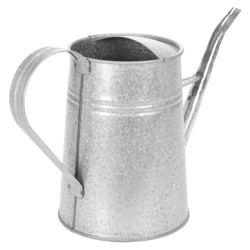 Arrosoir décoratif galvanisé, métal gris, style vintage, 1,7 L, H 23 cm, idéal pour les décorations florales et les jardinières élégantes. | Floristik24.be