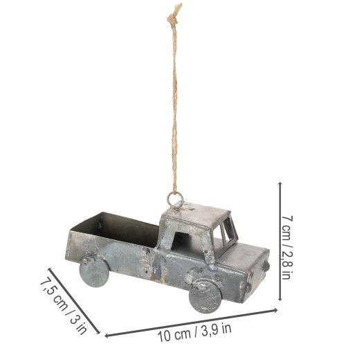 Article Voitures décoratives vintage en métal à suspendre, tailles assorties, 9-10 cm, lot de 4