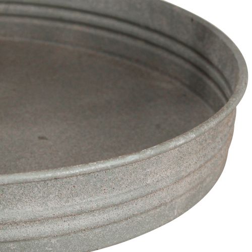 Article Présentoir à gâteaux vintage métal gris 3 étages Ø30,5cm H78cm