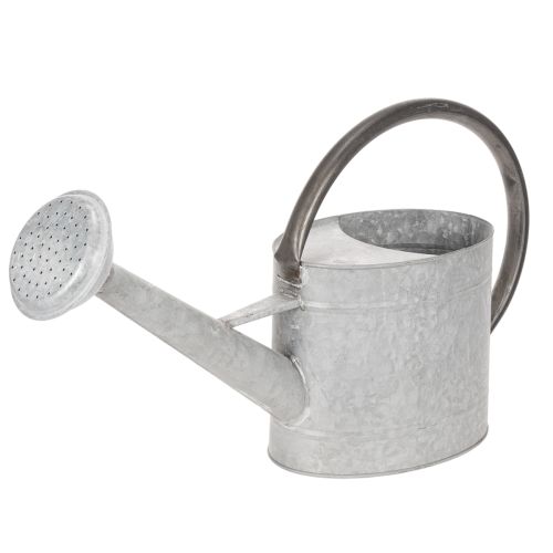 Arrosoir vintage en métal gris argenté, élégant objet de décoration de jardin, vase à fleurs, L 53 cm x H 29 cm acheter | Floristik24.be