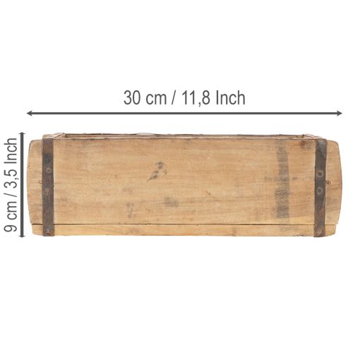 Jardinière vintage en bois, forme brique, 30 cm | Floristik24.be