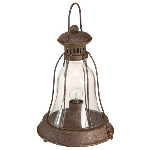 Floristik24 Lampe LED vintage lanterne décorative en métal rouille avec minuterie H30cm