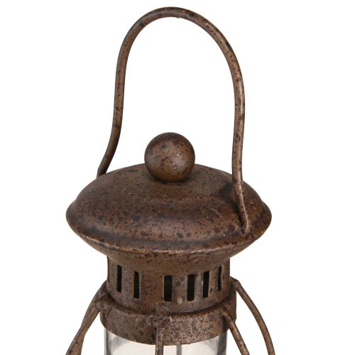 Floristik24 Lampe LED vintage lanterne décorative en métal rouille avec minuterie H30cm