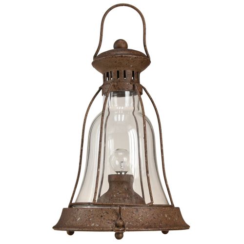 Floristik24 Lampe LED vintage lanterne décorative en métal rouille avec minuterie H30cm
