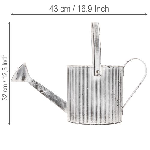 Pot de fleurs vintage Ø17cm, arrosoir décoratif, pot en métal style shabby chic | Floristik24.be