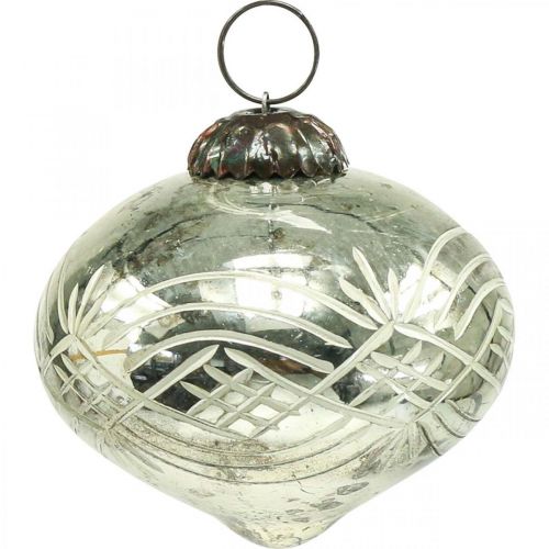 Article Décorations de Noël vintage en verre H7,5/8,5/9,5 cm 3 pièces