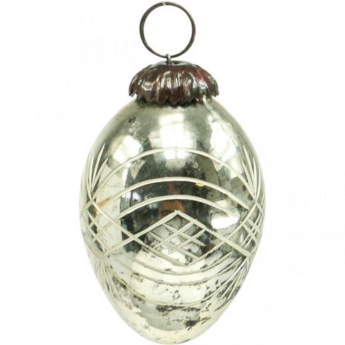 Article Décorations de Noël vintage en verre H7,5/8,5/9,5 cm 3 pièces