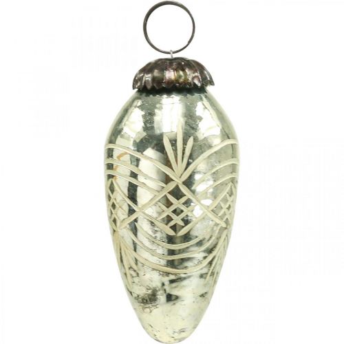 Article Décorations de Noël vintage en verre H7,5/8,5/9,5 cm 3 pièces