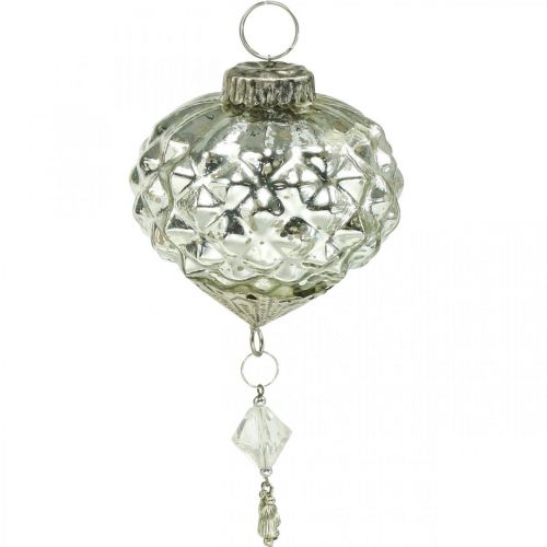 Floristik24 Décorations de sapin de Noël vintage décoration en verre H14/14,5 cm 2pcs