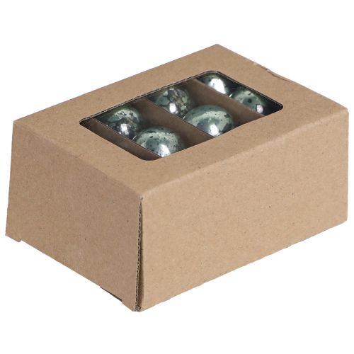 Article Boules de Noël vintage en verre mini en menthe Ø3cm 22 pcs