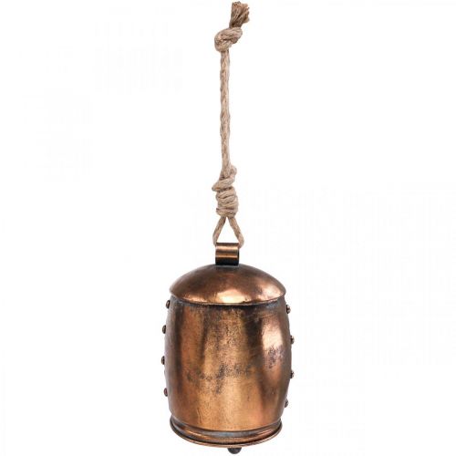 Suspension déco cloche déco métal cuivre vintage Ø13.5cm 49cm
