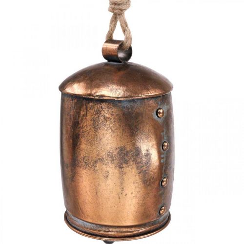 Suspension déco cloche déco métal cuivre vintage Ø13.5cm 49cm