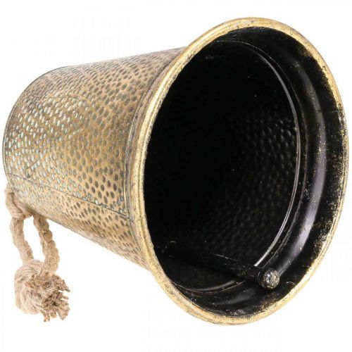 Floristik24 Déco cloche métal laiton dé à coudre vintage Ø25cm H34cm