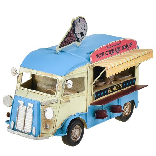 Floristik24 Décoration de table vintage camion de glaces décoration en métal 20×15×13,5cm