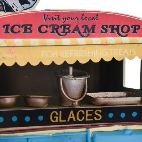 Floristik24 Décoration de table vintage camion de glaces décoration en métal 20×15×13,5cm