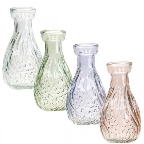 Vase Vintage Petits Vases à Fleurs Colorés Ø11cm H6cm 4pcs