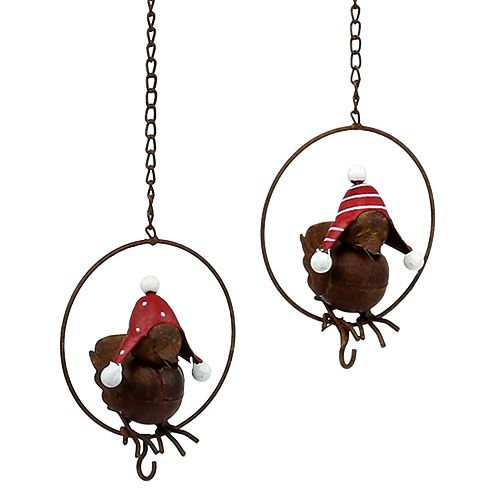 Article Oiseau dans un anneau comme cintre alimentaire Ø12,5cm L45cm 2pcs