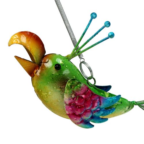 Floristik24 Oiseau à suspendre vert, rose, bleu 19.5cm