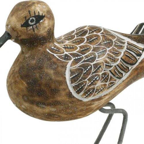 Floristik24 Sculpture d&#39;Oiseau en Bois Décor de Salle de Bain Oiseau d&#39;Eau H22cm