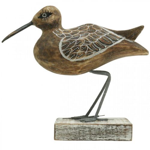 Article Sculpture d&#39;Oiseau en Bois Décor de Salle de Bain Oiseau d&#39;Eau H22cm