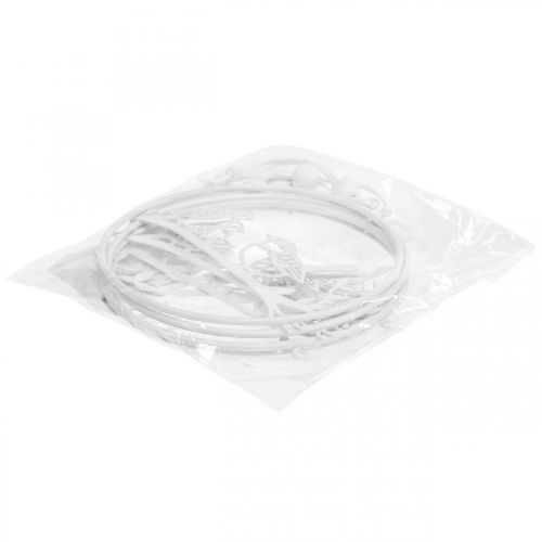 Floristik24 Oiseau déco fenêtre décoration ressort, métal blanc Ø12cm 4pcs