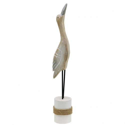 Floristik24 Sculpture oiseau en bois H40cm