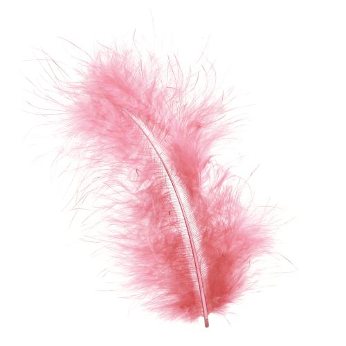 Article Plumes d&#39;oiseaux plumes artisanales en rose printemps Pâques 20g