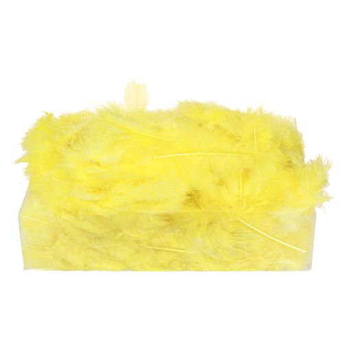 Article Plumes d&#39;oiseaux jaunes pour travaux manuels, plumes décoratives 5cm - 10cm 20g
