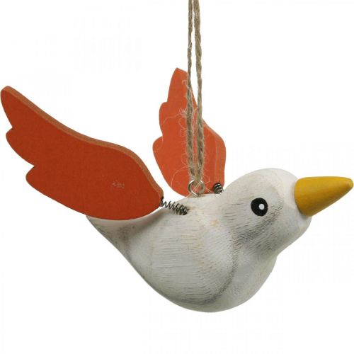 Article Déco oiseaux bois à suspendre oiseau décoration printanière 10.5cm 6pcs