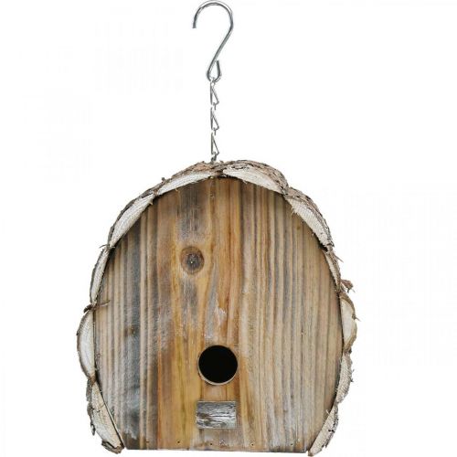 Floristik24 Nichoir décoratif nichoir maison d&#39;oiseau décor de jardin en bois blanc naturel délavé H22cm W21cm